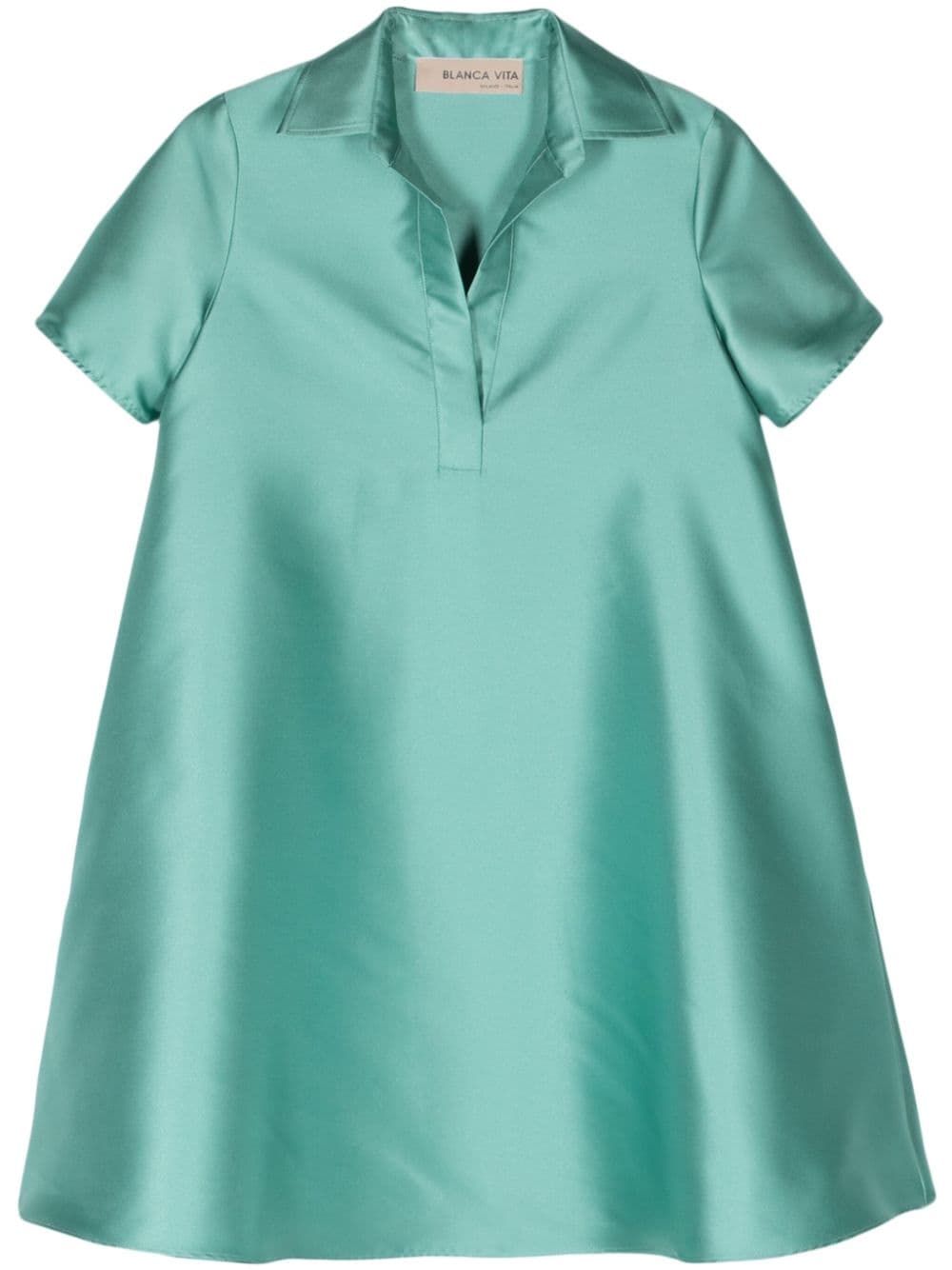 Blanca Vita Satin-Hemdkleid in A-Linie - Grün von Blanca Vita