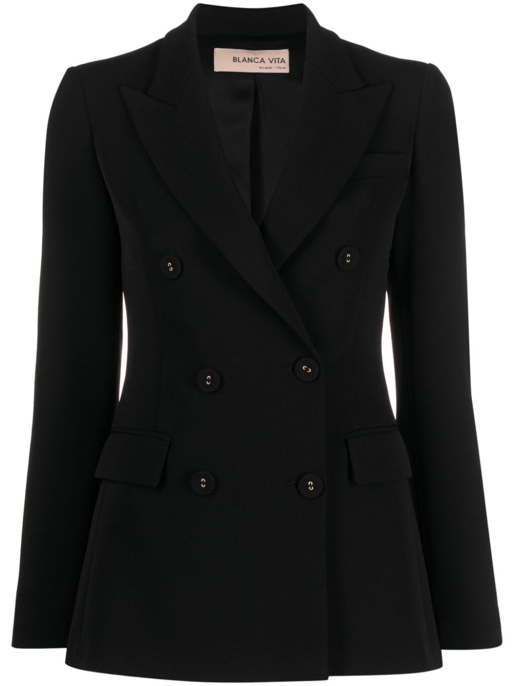 Blanca Vita Doppelreihiger Blazer - Schwarz von Blanca Vita