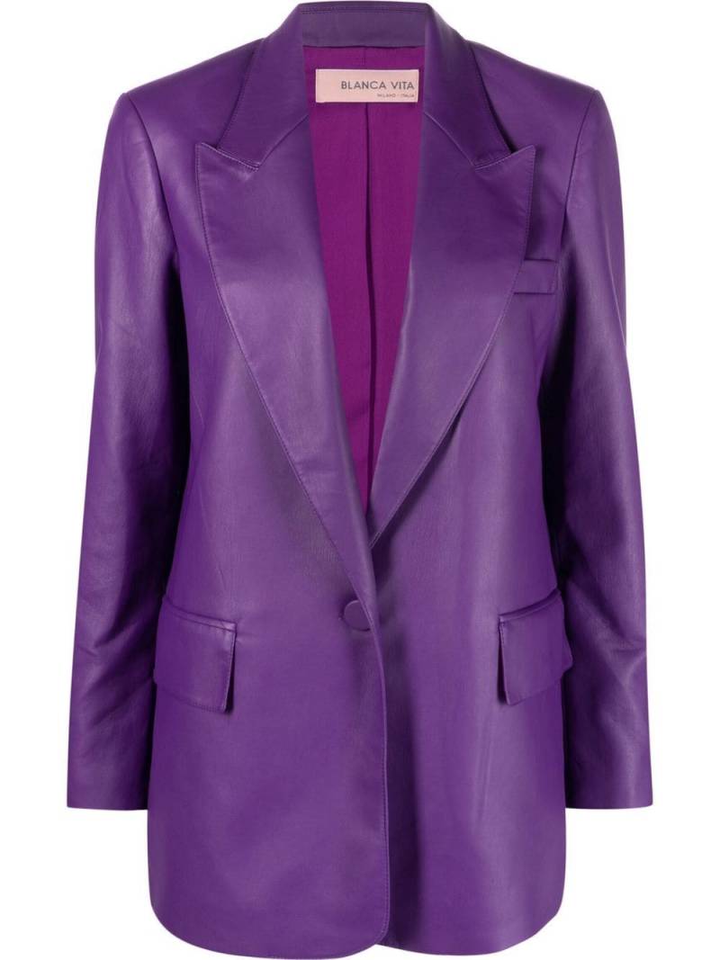 Blanca Vita Blazer aus Faux-Leder - Violett von Blanca Vita