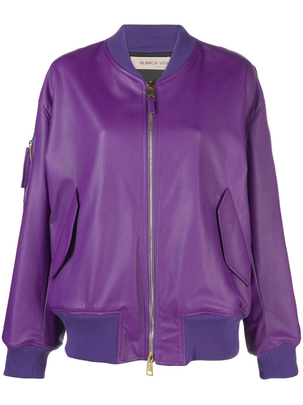 Blanca Vita Bomberjacke aus Faux-Leder - Violett von Blanca Vita