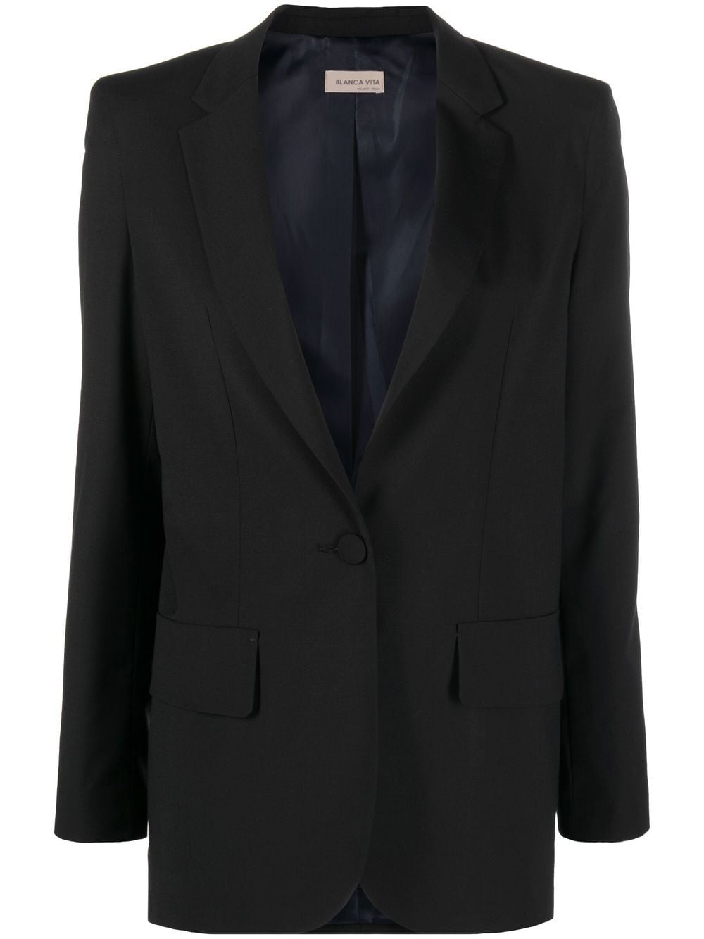 Blanca Vita Einreihiger Blazer - Schwarz von Blanca Vita