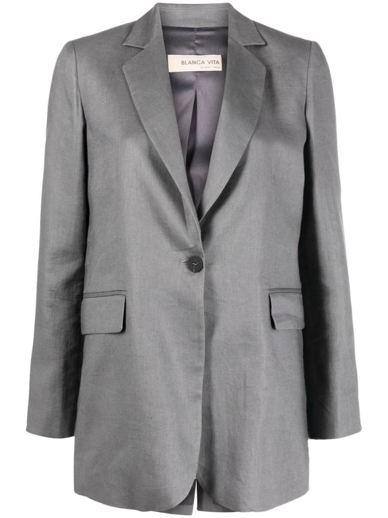 Blanca Vita Einreihiger Blazer - Grau von Blanca Vita