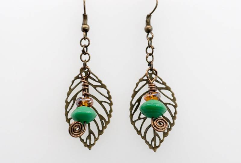 Bronze Blatt Ohrringe von BlanchardBeauties