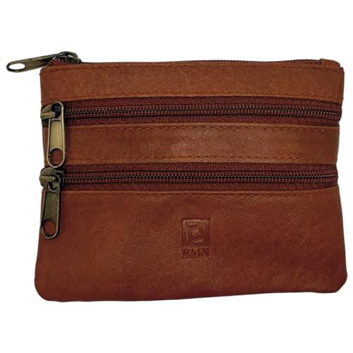 Blanck Kreditkartenetui aus Leder, Unisex, echtes Leder, mehrere Fächer, innen mit Ring. Für Handtasche oder Tasche. Entworfen in Spanien., Leder, 10,5 x 8 cm - 3 Cremalleras, geldbörsen von Blanck