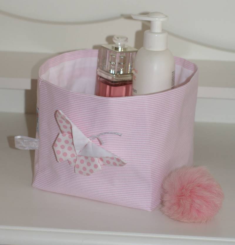 Origami Rosa Streifen Schmetterling Behindern Leere Taschen von Blancpastel