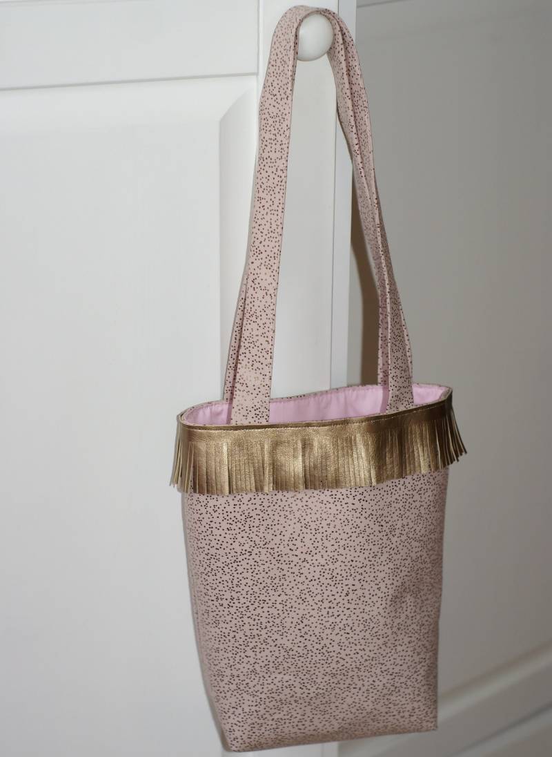 Tasche Einkaufstasche Doppel, Mit Fransen, Für Kind von Blancpastel