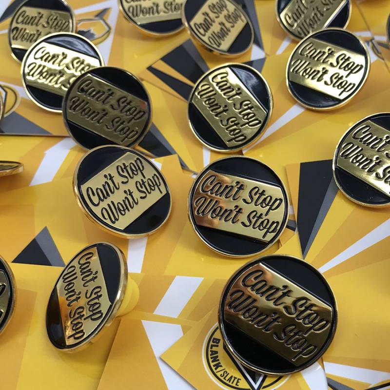 Can't Stop, Won't Stop/Emaille Pin von BlankSlateStore