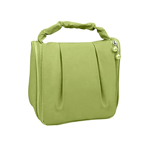 Blanketswarm Make-up-Tasche, Große Kapazität, Reise-Kosmetiktasche, Weiche PU-Leder-Kosmetiktaschen für Damen, Tragbar, Zum Aufhängen, Multifunktional, Wasserdicht,(Fruchtgrün) von Blanketswarm