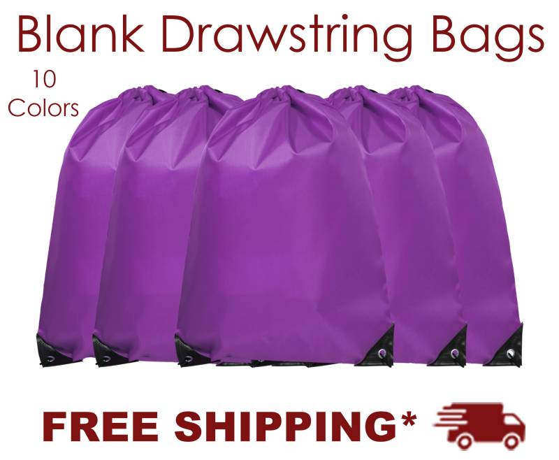 Lila Drawting Rucksack, Blanko Turnbeutel, Personalisierter Turnbeutel von BlanksStopHere