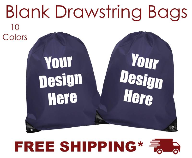 Marineblauer Turnbeutel, Rucksack Mit Kordelzug, Personalisierter Turnbeutel von BlanksStopHere