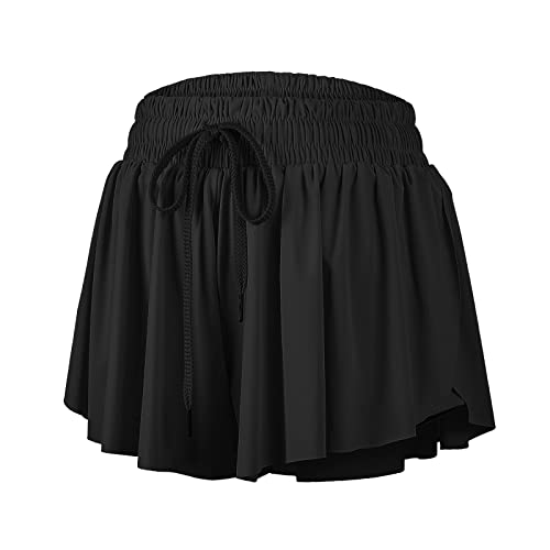 Blaosn, Weite Sportshorts für Damen, Fürs Fitnessstudio, Yoga, Workout, Joggen oder Tennis, Schwarz, X-Klein Blaosn, Weite Sportshorts für Damen, Fürs Fitnessstudio, Yoga, Workout, Joggen oder Tennis, Schwarz, X-Klein von Blaosn