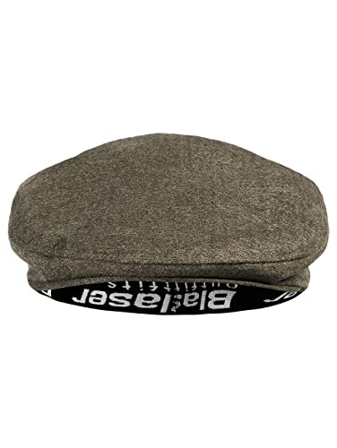 Blaser Vintage Schieber Kappe wasserdicht Grau - Jagdkappe Flat Cap Schieberkappe Schiebermütze , Größe:S/M von Blaser