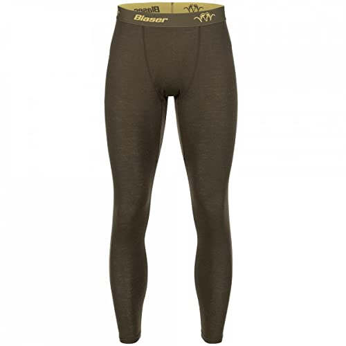 Mens Merino Base Layer Tights Jonar - Dark Brown von Blaser
