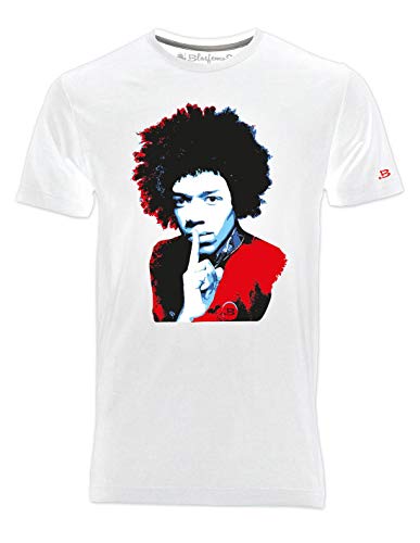 Blasfemus Herren T-Shirt - Jimi Hendrix, Weiß XL von Blasfemus