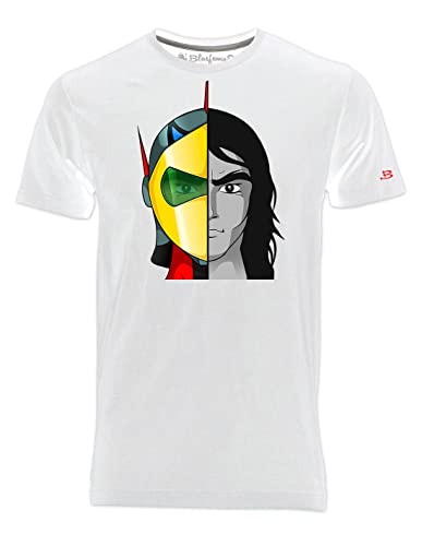 Blasfemus T-Shirt Herren Goldrake Grendizer Actarus UFO Roboter Kartons 80er Jahre, Weiß, XXL von Blasfemus