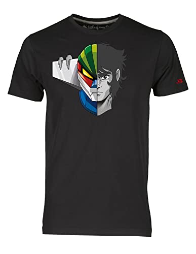 Blasfemus T-Shirt Herren Robot Hiroshi Shiba Cartoon 80er Jahre, Schwarz , Large von Blasfemus