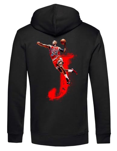 Herren-Sweatshirt mit Kapuze – The Last Dance – J 23 Campioni Basketball NBA Basketball, Schwarz , L von Blasfemus