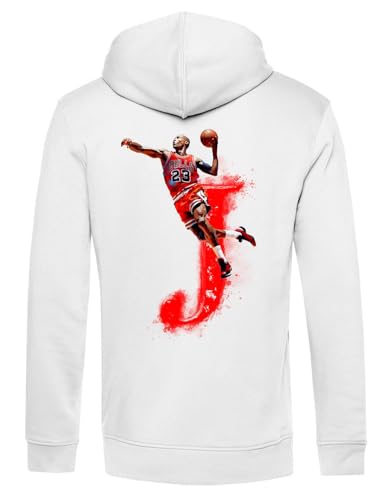 Herren-Sweatshirt mit Kapuze – The Last Dance – J 23 Campioni Basketball NBA Basketball, Weiß, L von Blasfemus