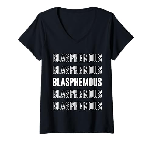 Damen Blasphemisch T-Shirt mit V-Ausschnitt Damen Blasphemisch T-Shirt mit V-Ausschnitt von Blasphemous Apparel