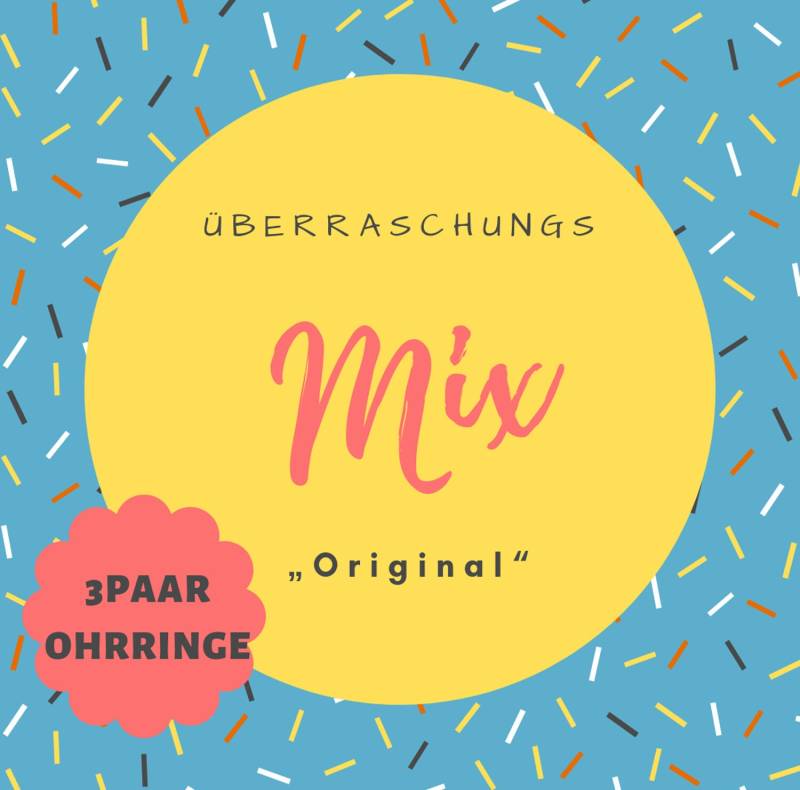 Ohrringmix, Geschenk Set, Überraschungsmix, Wundertüte, Bunt Gemischt, 3 Paare Ohrringe von Blattklee