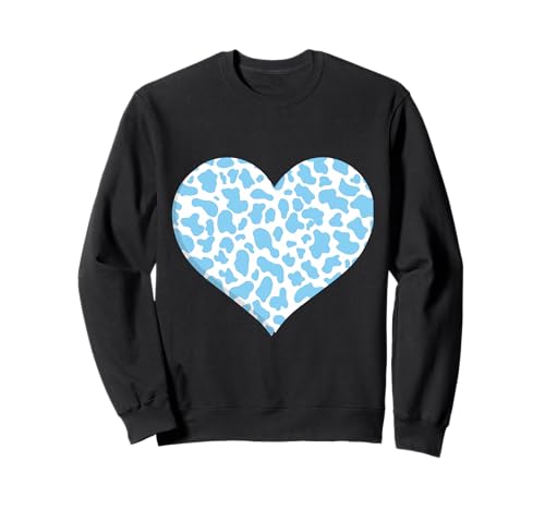 blaues Kuhmuster - herzblaues Kuhmuster für Männer und Sweatshirt blaues Kuhmuster - herzblaues Kuhmuster für Männer und Sweatshirt von Blau-weißes Kuh-Tiermuster-Kostüm