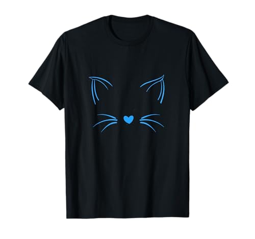 Blaue Grafik Lustiges unsichtbares Katzen Herren oder Damen T-Shirt von Blaue Grafik Blau Farb-T-Shirt