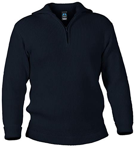 Blauer Peter - Merino Troyer - Pullover - 10 Farben, Farbe:Marine, Größe:52 von Blauer Peter