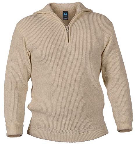 Blauer Peter - Merino-Kinder-Troyer - Pullover - 10 Farben, Farbe:Beigemeliert, Größe:164 von Blauer Peter