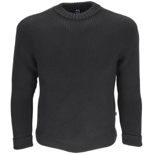 Blauer Peter - Merino-Rundhals-Troyer - Pullover - 10 Farben, Farbe:Anthrazitmeliert, Größe:50 von Blauer Peter