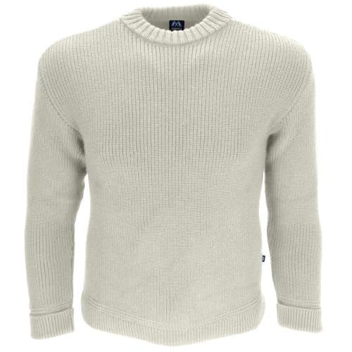 Blauer Peter - Merino-Rundhals-Troyer - Pullover - 10 Farben, Farbe:Natur, Größe:60 von Blauer Peter