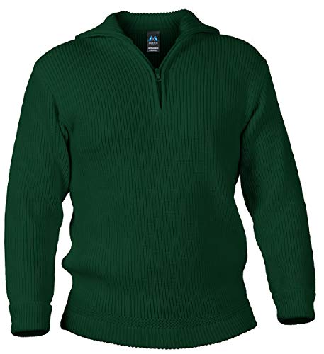 Blauer Peter - Merino-Troyer - Pullover - 10 Farben, Farbe:Tanne, Größe:50 von Blauer Peter