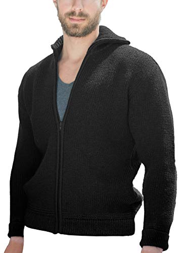 Blauer Peter - Troyer - Strickjacke - Merino - 10 Farben, Farbe:Schwarz, Größe:44 von Blauer Peter