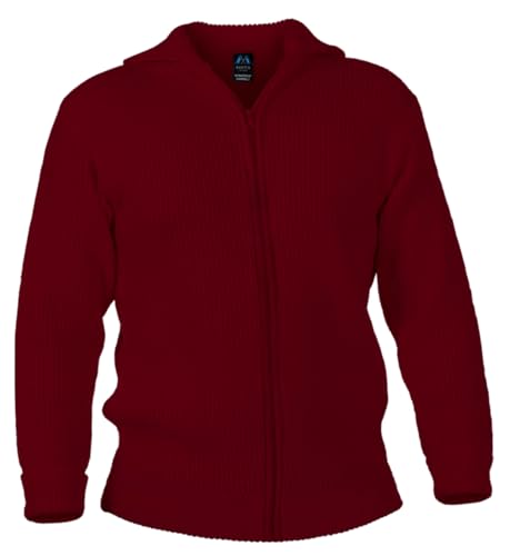 Blauer Peter - Troyer - Strickjacke - Schurwolle - 9 Farben, Farbe:Weinrot, Größe:52 von Blauer Peter