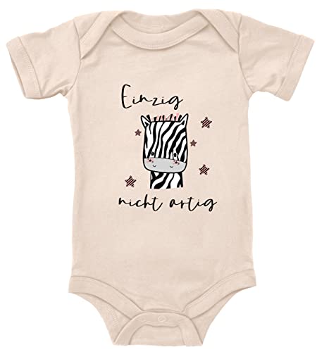 Blauer-Storch Baby Body Einzig, nicht artig Zebra Sterne Geschenk für Kleinkind Kurzarm Bio Baumwolle von Blauer-Storch