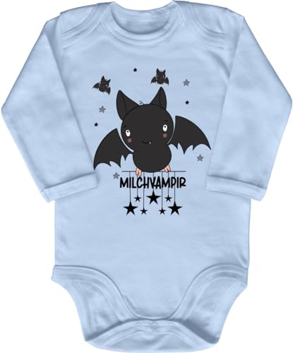 Blauer-Storch Baby Body Milchvampir Vampir Fledermaus Sterne Geschenk für Kleinkind Langarm Bio Baumwolle von Blauer-Storch