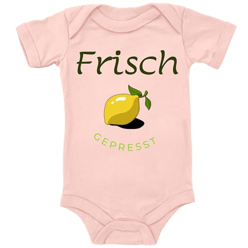 Blauer-Storch Baby Body in Apricot Frisch gepresst! Motiv mit Zitrone Lustiger Spruch zur Geburt für Kleinkind Kurzarm Bio Baumwolle Blauer-Storch Baby Body in Apricot Frisch gepresst! Motiv mit Zitrone Lustiger Spruch zur Geburt für Kleinkind Kurzarm Bio Baumwolle von Blauer-Storch