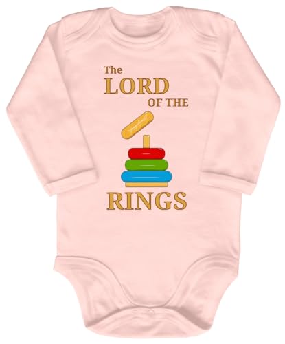 Blauer-Storch Baby Body in Apricot Lord Of The Rings Herr der Ringe Spruch zur Geburt oder Geburtstag für Kleinkind Langarm Bio Baumwolle von Blauer-Storch