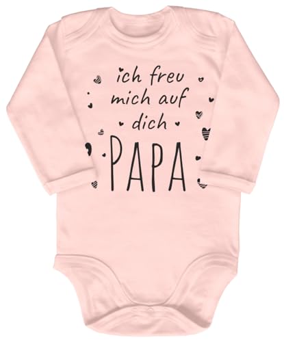 Blauer-Storch Baby Body in Apricot Schwangerschaftsankündigung, Pape ich freue mich auf dich Überraschung für den werdenden Vater für Kleinkind Langarm Bio Baumwolle Blauer-Storch Baby Body in Apricot Schwangerschaftsankündigung, Pape ich freue mich auf dich Überraschung für den werdenden Vater für Kleinkind Langarm Bio Baumwolle von Blauer-Storch