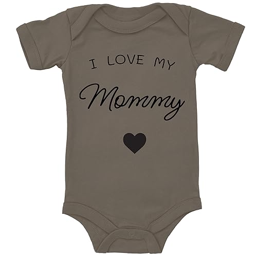 Blauer-Storch Baby Body in Camouflage I love my Mommy, Ich liebe meine Mama Spruch Geschenk zur Geburt zum Geburtstag für die Mutter für Kleinkind Kurzarm Bio Baumwolle von Blauer-Storch