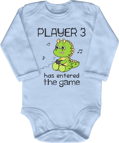 Blauer-Storch Baby Body in Hellblau Player 3 has entered the Game Spruch Geschenk zur Geburt für Gamer Kind für Kleinkind Langarm Bio Baumwolle Blauer-Storch Baby Body in Hellblau Player 3 has entered the Game Spruch Geschenk zur Geburt für Gamer Kind für Kleinkind Langarm Bio Baumwolle von Blauer-Storch