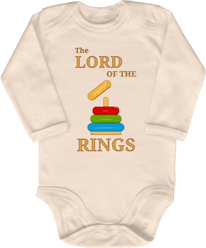 Blauer-Storch Baby Body in Natur Lord Of The Rings Herr der Ringe Spruch zur Geburt oder Geburtstag für Kleinkind Langarm Bio Baumwolle von Blauer-Storch