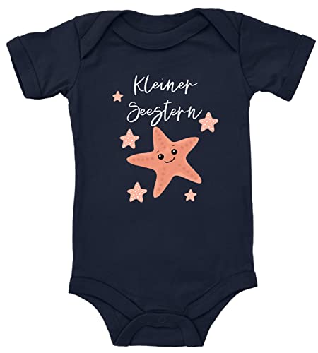 Blauer-Storch Baby Body kleiner Seestern Stern Geschenk für Kleinkind Kurzarm Bio Baumwolle von Blauer-Storch