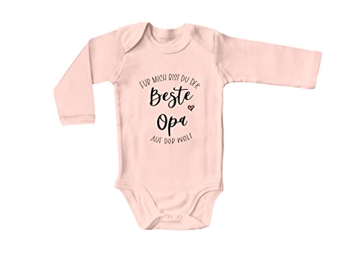 Blauer-Storch Baby Body mit Spruch Für mich bist du der beste Opa Geschenk zur Geburt für Kleinkind Langarm Bio Baumwolle von Blauer-Storch