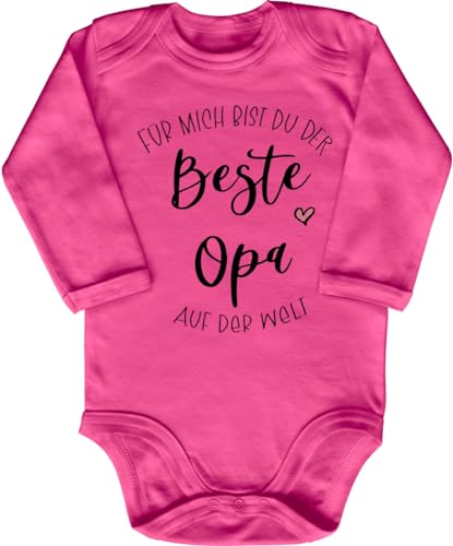 Blauer-Storch Baby Body mit Spruch Für mich bist du der beste Opa Geschenk zur Geburt für Kleinkind Langarm Bio Baumwolle von Blauer-Storch