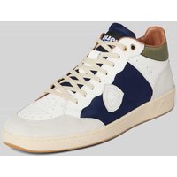 Blauer USA Ledersneaker im Colour-Blocking-Design Modell 'MURRAY' in Weiss, Größe 43 von Blauer USA