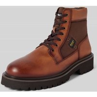 Blauer USA Schnürstiefel mit Label-Detail Modell 'BUXTON' in Cognac, Größe 42 von Blauer USA