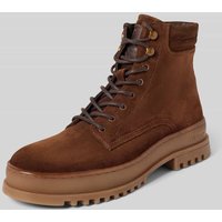 Blauer USA Schnürstiefel mit Strukturierte Sohle Modell 'IUKA' in Mittelbraun, Größe 42 von Blauer USA