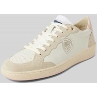 Blauer USA Sneaker mit Label-Badge Modell 'OLYMPIA' in Beige, Größe 38 von Blauer USA