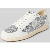 Blauer USA Sneaker mit Label-Badge Modell 'OLYMPIA' in Silber, Größe 41 von Blauer USA