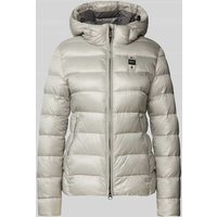 Blauer Usa Steppjacke mit Label-Badge in Hellgrau, Größe XXL Blauer Usa Steppjacke mit Label-Badge in Hellgrau, Größe XXL von Blauer Usa